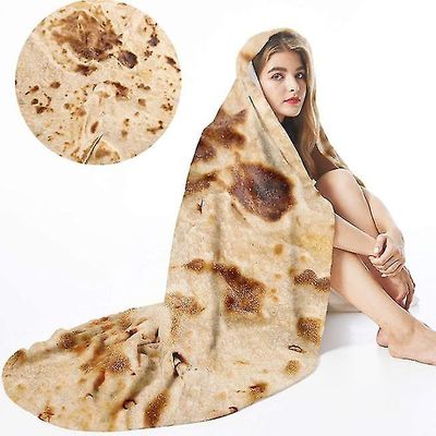 Zhuopai Voksne Vinter Varm Soft Flannel Tortilla Pandekage Tæppe farve2 125cm