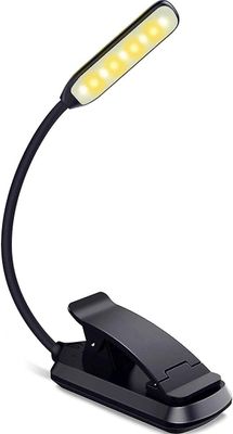 Yuzee Læselampe, 9 led genopladelig læselampe med berøringssensor, dæmpning af boglys med 3 farvetilstande, 360 fleksibelt clip-on-lys til læsning ...