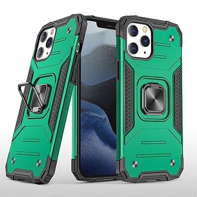 Stødsikker rustning sag til iPhone 7 / 8 med støttefod all inclusive dække mørkegrønne rpc1338