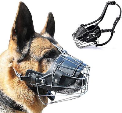 Super metal næsehund næsepartiet Læder næsepartiet til store hunde 2XL