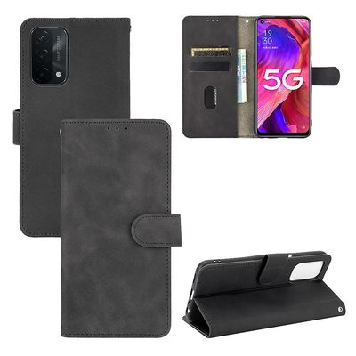 Etui til Oppo A93 5g / A93s 5g Cover Premium Læder med kortholder Flip Folio Magnetisk etui Etui Coque - Sort