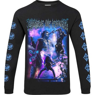 Cradle Of Filth Vugge av skitt unisex langermet t-skjorte: band tour (baktrykk) Svart X-large