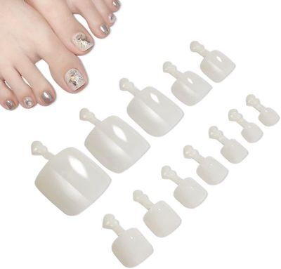 100 tekovarpaankynnen setti 12 eri koossa, lyhyt ja neliömäinen luonnollinen