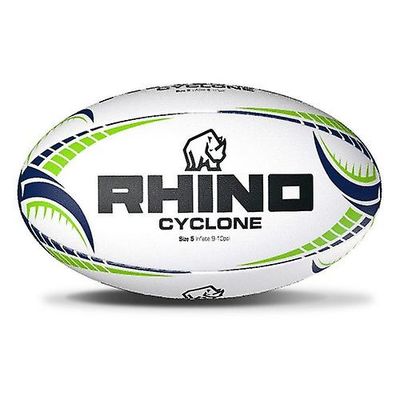 Rhino Sarvikuonon sykloni Rugby Ball Valkoinen 4