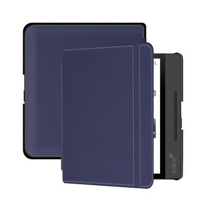 Tolino epos2 8 tuuman 2019 tablettikotelo ohut PU-nahkainen suojakotelo jalustalla automaattinen lepotila / herätys taitettava sininen