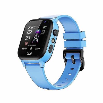 Ny Kids 4G Smart Watch Sos GPS Location Video Call Sim-kort for barn Smartwatch Kamera Vanntett klokke For Gutter Jenter 2023 Blå
