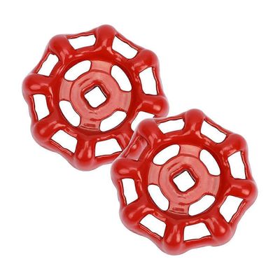 2 kpl ulkopuolisia hanakahvoja, vaihdettavat hanakahvat, varren reikä, letkukahva, valurautainen vesihanakahva Punainen