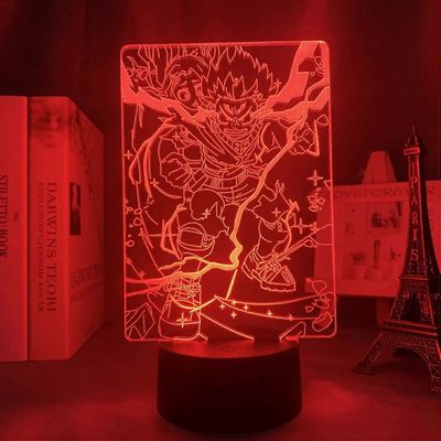 3D led-lamppu 3D yövalo Izuku Midoriya Deku led yövalo anime My Hero Academia 3D-lamppu lapsille Makuuhuoneen sisustus Deku 3D-lamppu syntymäpäiväl...