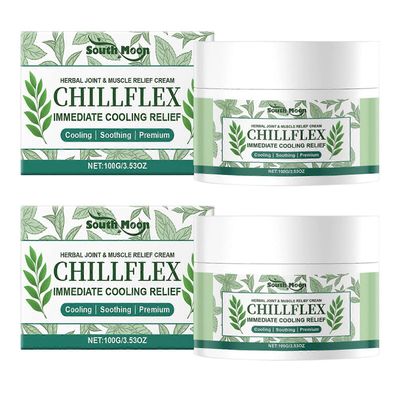 Yrttipohjainen nivel- ja lihaskipuja lievittävä hierontavoide CHILLFLEX viilentävä ja välittömästi lievittävä rasvaton mentoligeeli nivelkipuihin 2pcs