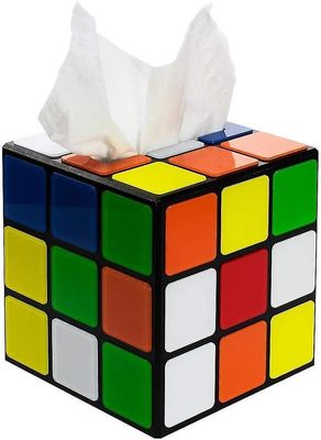 Gunest Muovinen Magic Cube -kudoslaatikon kansi, pidike neliömäisille kudoslaatikoille magneettilukolla, monivärinen