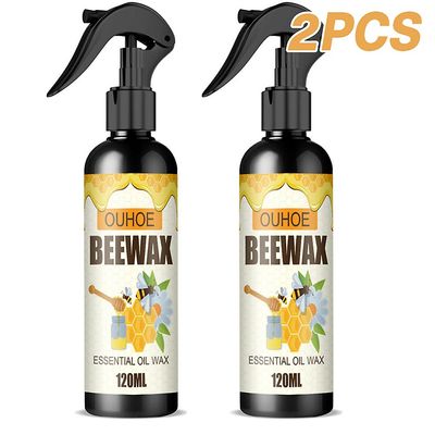 Besser Bivoks Spray Bier Voks Møbler Polish Og Cleaner, Bivoks Møbler Polish, Natural Wood Krydder Bivoks 2Pcs