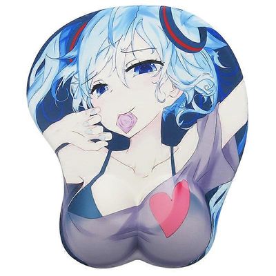 Liukumaton hiirimatto Wifu Mousepad Anime Pelaa melko hauska hiirimatto geelirannetuella Violetti Kanda Yu