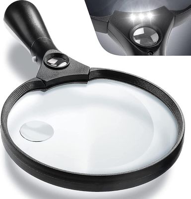 Erittäin suuri LED-kädessä pidettävä suurennuslasi valolla - 2x 4x 25x linssizoomaus kevyet särkymättömät suurennuslasit ha