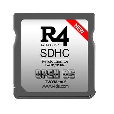 R4-kort SDHC brennekort Ny OpenDS TWYMenu ++ Dual Core for / Lite Flash-kort Mørk grå