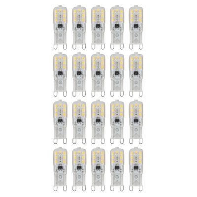 20 x G9 5W LED himmennettävä kapselilamppu vaihtaa lamput AC220-240V, lämmin valkoinen -SA