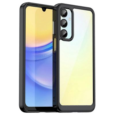 Samsung Galaxy A16 iskunkestävä kotelo TPU + akryylisuoja kirkas puhelimen kansi Musta