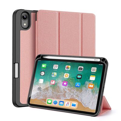 Foxdock Etui til Ipad Mini 6 8,3" 2021 Slank letvægts trefoldsstand Auto Sleep/wake Protective Cover Case med blyantholder - Pink