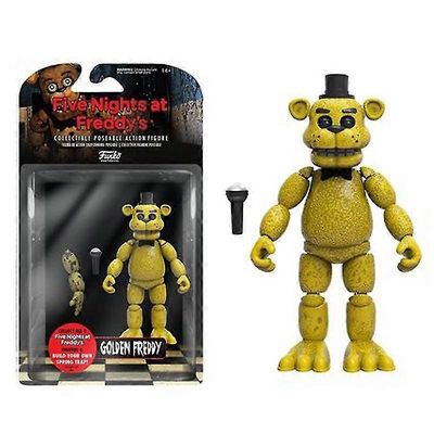 Yyelv Fnaf Security Breach Action Figures Liikkuvat nivelet Bonnie Foxy Freddy Chica Anime Figuuri Pvc-malli Lelut Kultainen Freddy 14cm