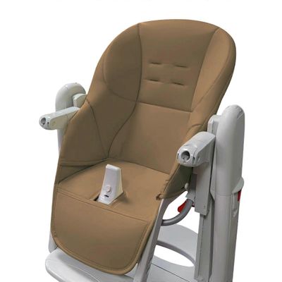 Helposti puhdistettava ja pestävä vauvan ruokapöydän tuolin tyynytyyny istuintyynyllä tahroja hylkivällä ominaisuudella PU-nahkasuoja Khaki