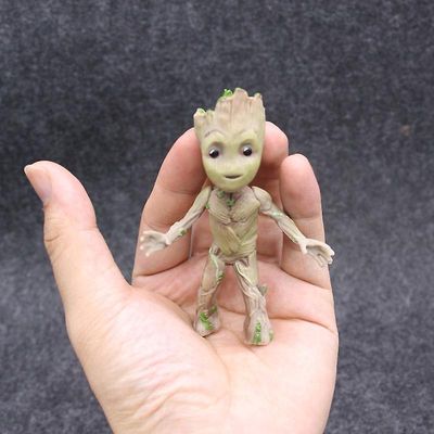 Groot Tiny Cute Baby Tree Man Stand Ver Action Figure Toys 10cm - Toimintahahmot with retail package