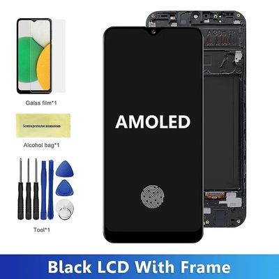 Samsung Galaxy A30s LCD-näytön kosketusnäytön digitointikokoonpanolle Samsung Galaxy A30s A307 A307f A307g A307yn LCD-näytölle AMOLED kehyksellä