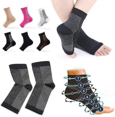 Dr Socks Sotutit väsymistä estävät puristussukat, kuparilla infusoitu magneettinen jalkatuki - 6 paria (S/M, 6 väriä)