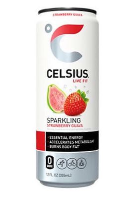 Celsius energiajuoma - mansikkaguava (12 x 12 fl oz., sokeriton)