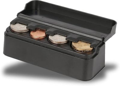 Myntholder for bil, Universal Car Coin Change Organizer, bilmyntholder kompatibel med mynter av forskjellige størrelser, bilinteriørtilbehør, egnet