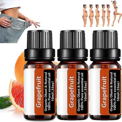 Greippi selluliittiin kohdistuva eteerinen öljy keholle, greipin eteerinen öljy orgaaninen, selluliittihierontaöljy 3pcs
