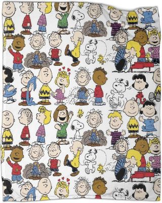 Snoopy Blanket Anime Movies Kevyt koko kauden flanellihuopa, erittäin pehmeä matkustava retkeilypehmo, lapsille, taaperoille, teini-ikäisille ja ai...