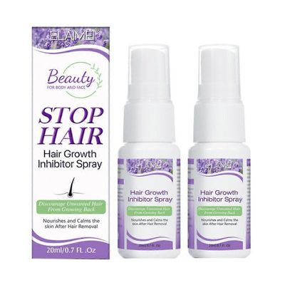 2X Uusi Permanent Stop Hair Growth Inhibitor Spray kivuton karvanpoisto miehille ja naisille