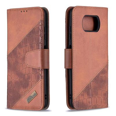 Gangxun Kortholder taske til Xiaomi Poco X3 Nfc Brown