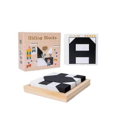 Palapelit Piilotetut rakennuspalikat Palapelit LelutPuinen piilotettu palikka palapeli 2025