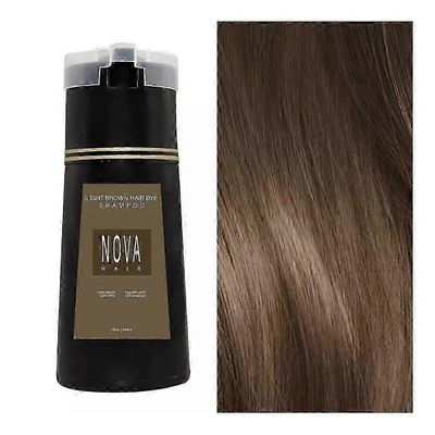 Nova Hair Dye shampoo, Nova Hair Instant Dye Shampoo, Hair Color Shampoo hiuksille Vaaleanruskea