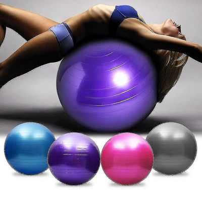 Nya Fash Fitness Uppblåsbara Anti Burst Pvc Motion Gym Ball (lila)