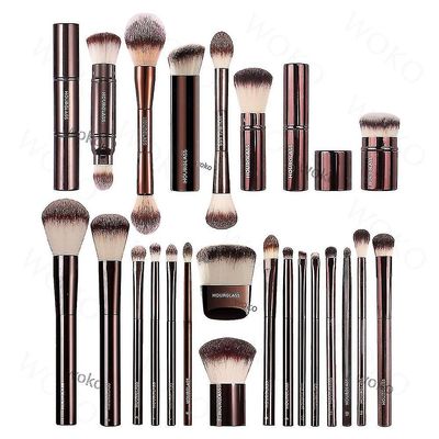 Hourglass Full Series Makeup Brush Blush Powder Contour Foundation Concealer Makeup Brush Eye Shadow Smudge Eyeliner Makeup Tool HG 6 Ingen boks