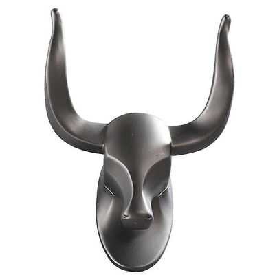 lehmänpään muotoilu koukku vintage koukku kylpyhuone pyyhe roikkuva koukku ovi takakoukku Harmaa 9.5x7cm