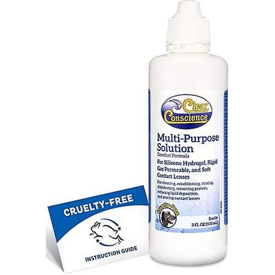 Clear Conscience Klar samvittighet Multi-Purpose kontaktlinser Solution, 3 fl oz (pakke med 1)