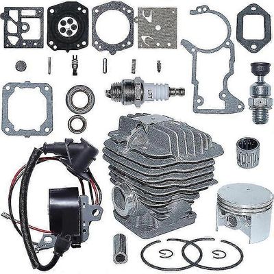 Bluezoo 52mm sylinterimännän sytytyspuolan tiivistesarja, joka on yhteensopiva STIHL MS440 044 1128 020 1227, sylinteri, mäntä, tappi, annea