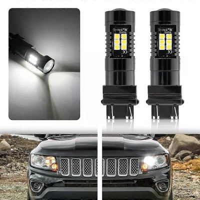Yhteensopivat 2kpl Xenon valkoinen 3157 P27 / 7W P27 7W T25 LED-polttimot Jeep Compass 2014 2015 2016 2017 Grand Cherokee WK2 päiväajovalo