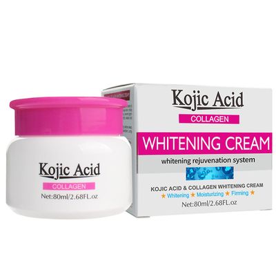 80ml Kojic Acid Kollagen Whitening Cream Face Body Hvit krem Armhulen Skin Knee Privat 1 stk.