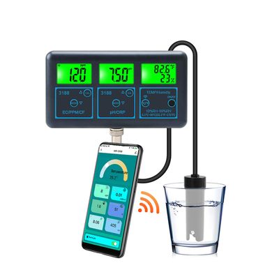 Niutuo 7-i-1 Smart skærm Akvarium WiFi Pool Vandkvalitetsmåler PH ORP EC PPM Tester
