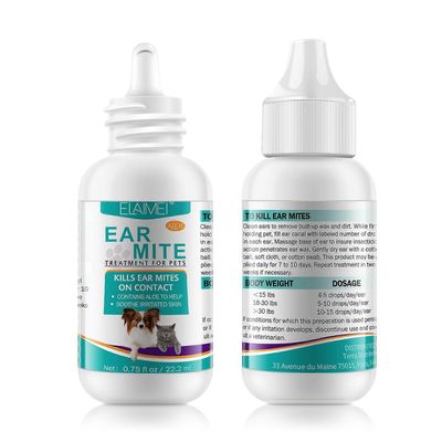 Korvan punkkihoito kissoille Lemmikkieläinten korvanpuhdistusaineet Koirat Earmite Oil Kissat Earmite 1pcs