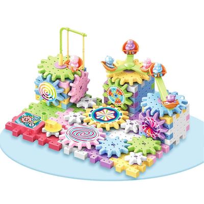 Lasten sähkövaihteet Varusteiden rakentaminen Lelusetti Kestävä varhaiskasvatuksellinen palapelilelu pojille Tytöt Lapset 83kpl