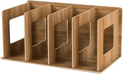 Puinen CD-teline - 4-osainen DVD-järjestäjä (kirsikkapuu, 1kpl)