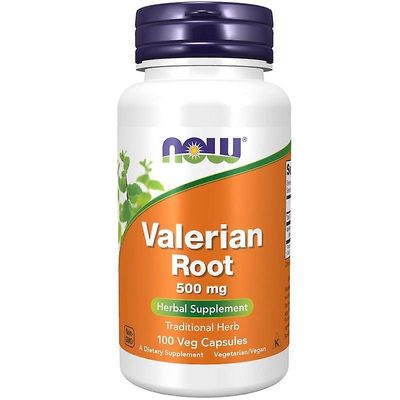 NOW Foods NOW Elintarvikkeet Valerianjuuri 500mg kapselit 100