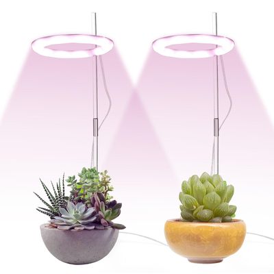 Ny varm LED-plante vokser lys USB-drevet fullspektret fytovekstlampe for innendørs planter Høydejusterbar ringformet lysring Hvit 2