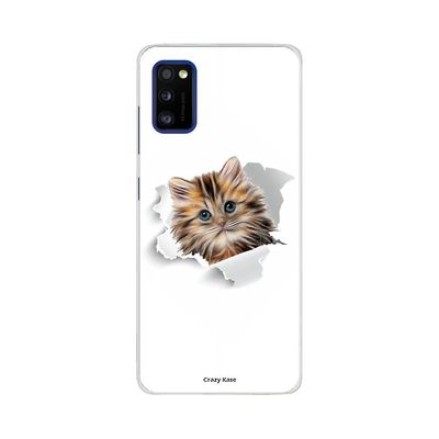 Crazy Kase Hull til Samsung Galaxy A41 Fleksibel sød kat