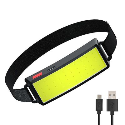 Forlygte Cob led forlygte med indbygget batteri lommelygte USB genopladelige hoved lampe vandrebrænder