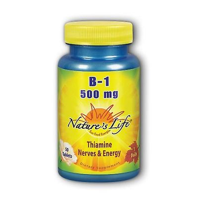 Nature's Life Naturens liv Vitamin B-1, 500 mg, 50 faner (pakke med 1)